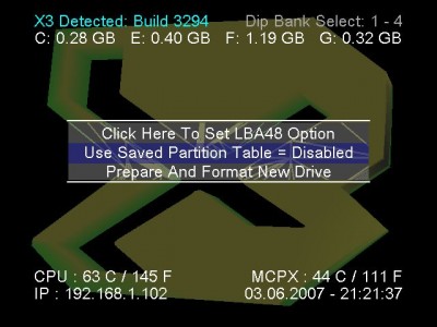 3 - X3CL - Use Saved Partition Table - Disabled.jpg