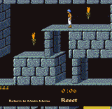 The famous Prince of Persia is recreated in flash format.<br>
<br>
<b>Controls</b>:
- long-distance jump: Shift + on + left / right arrow keys <br>
- climbing: Shift + on <br>